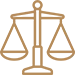 Ícono de balanza de justicia que representa derecho pensional, seguridad social y protección de derechos.